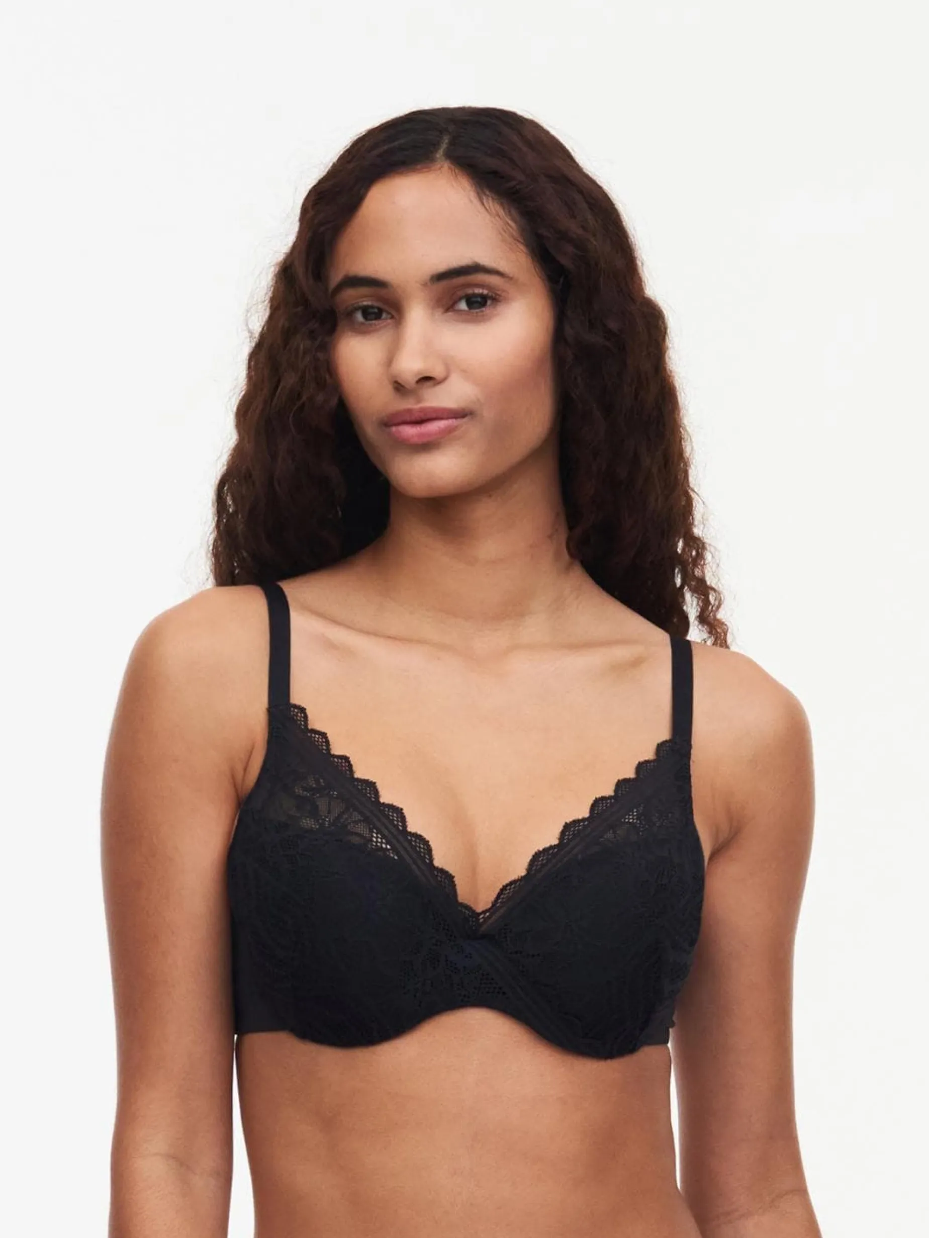 Chantelle EasyFeel Floral Touch Voorgevormde Memory BH - Zwart
