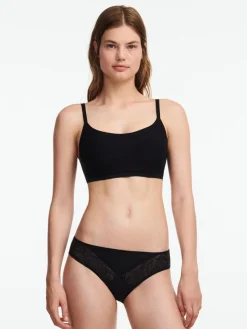 Chantelle EasyFeel Floral Touch Slip - Zwart