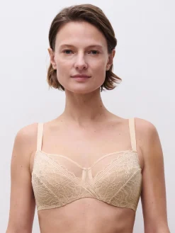 Chantelle EasyFeel Floral Touch Niet voorgevormde Beugel BH - Goudkleurig Beige