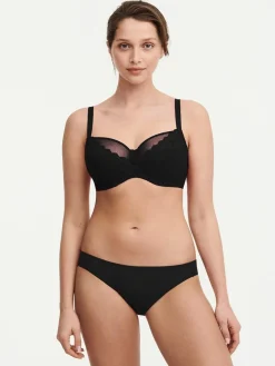 Chantelle EasyFeel Floral Touch Niet voorgevormde Beugel BH - Zwart