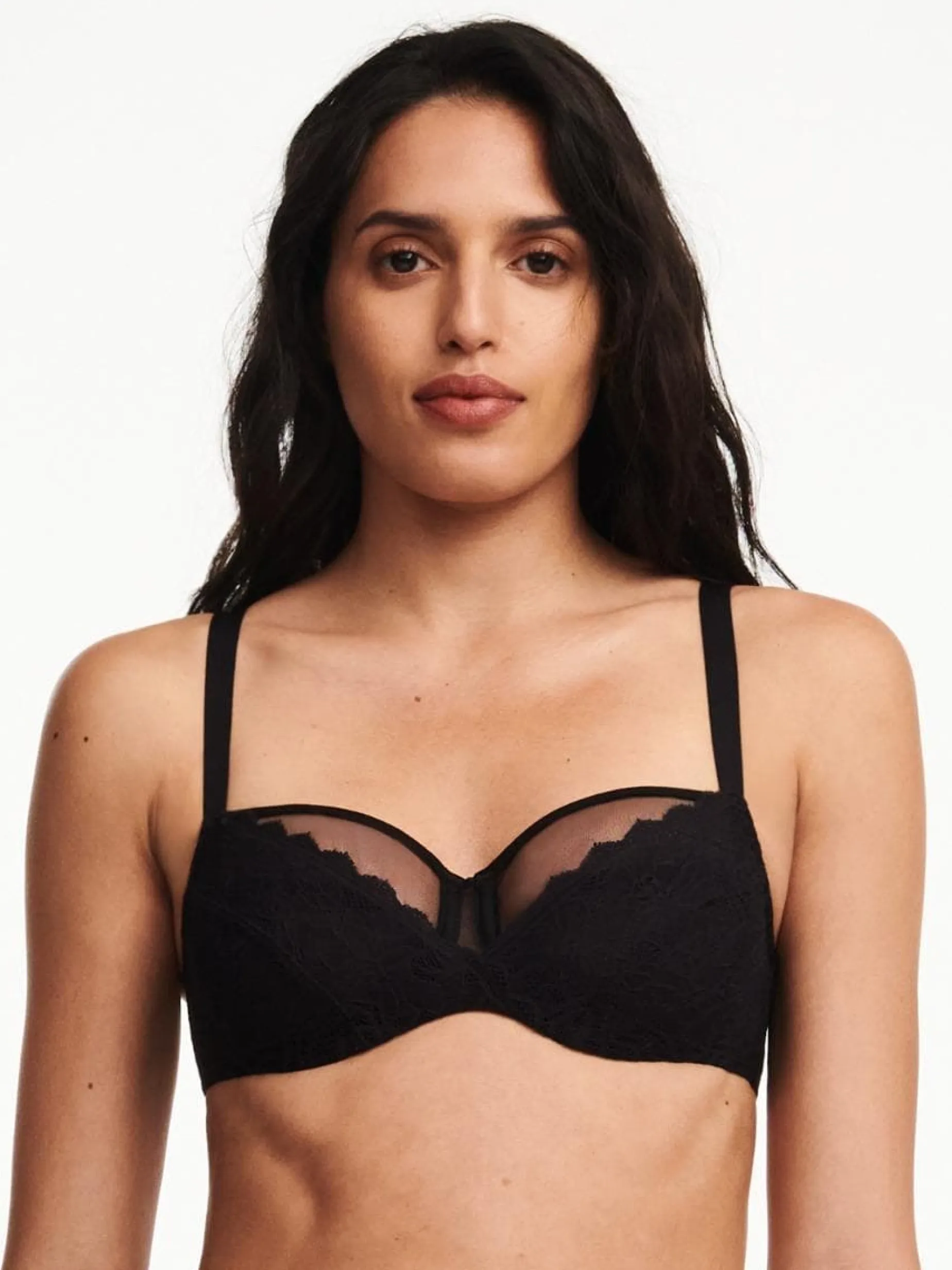 Chantelle EasyFeel Floral Touch Niet voorgevormde Beugel BH - Zwart
