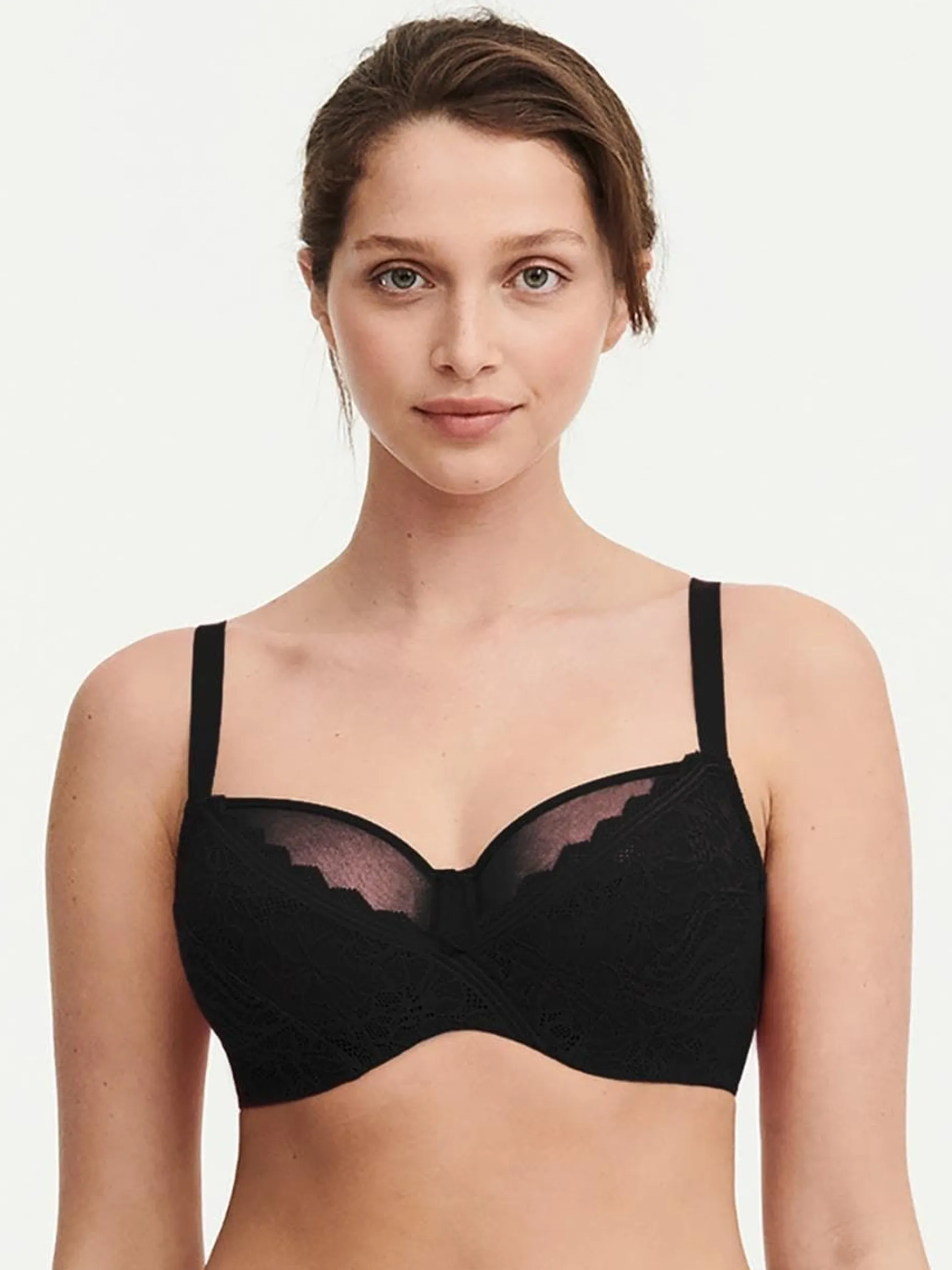 Chantelle EasyFeel Floral Touch Niet voorgevormde Beugel BH - Zwart