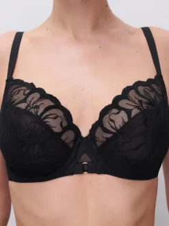 Chantelle FLEURS Niet voorgevormde Beugel BH - Zwart