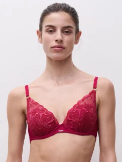 Chantelle FLEURS Voorgevormde Plunge BH - Candy Apple Shades