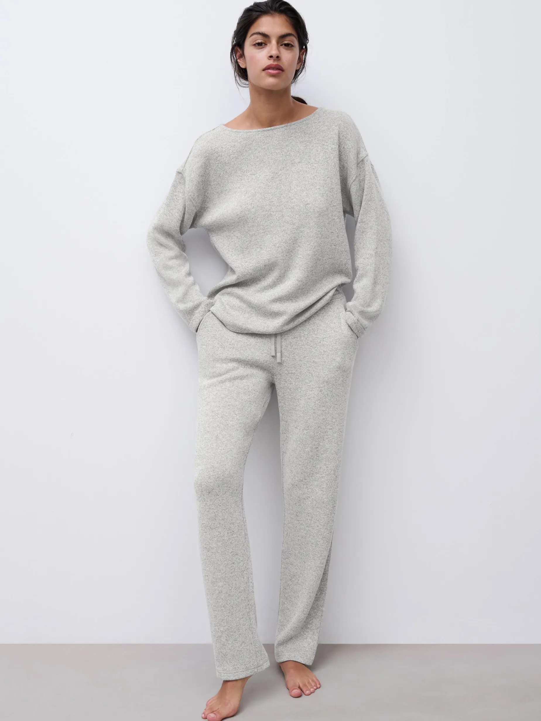 Chantelle JERRY Top Lange Mouw - Heather grey
