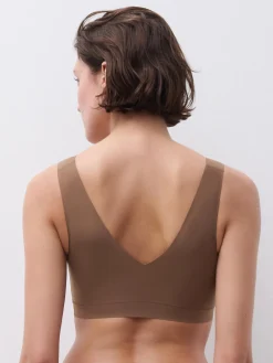 CHANTELLE LAB Softstretch Soft Stretch - V-neck Top - Mocca