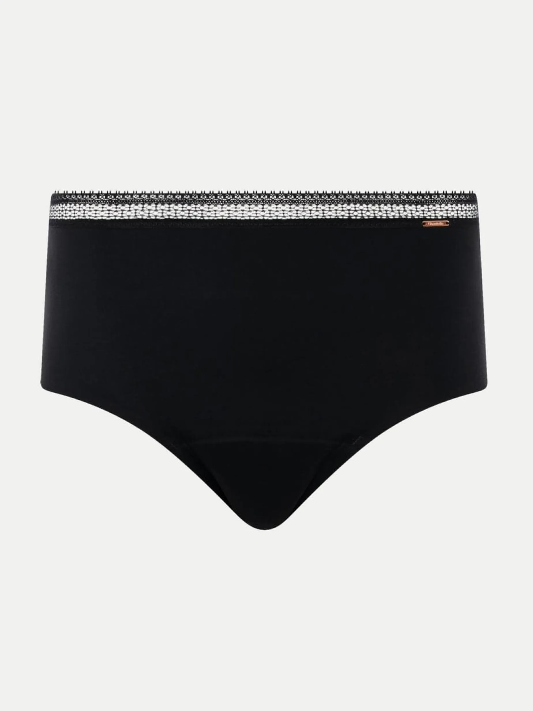 Chantelle Period Panty Graphic Hoge Taille Menstruatieslip - Zwart
