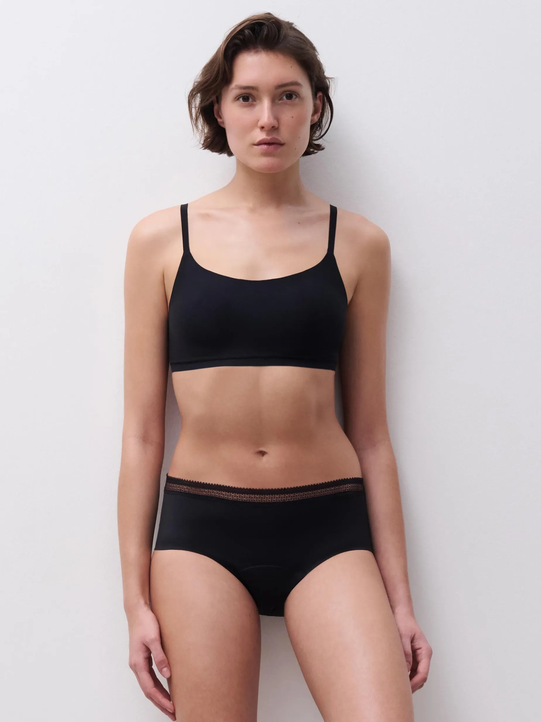 Chantelle Period Panty Graphic Hipster Menstruatieslip - Zwart
