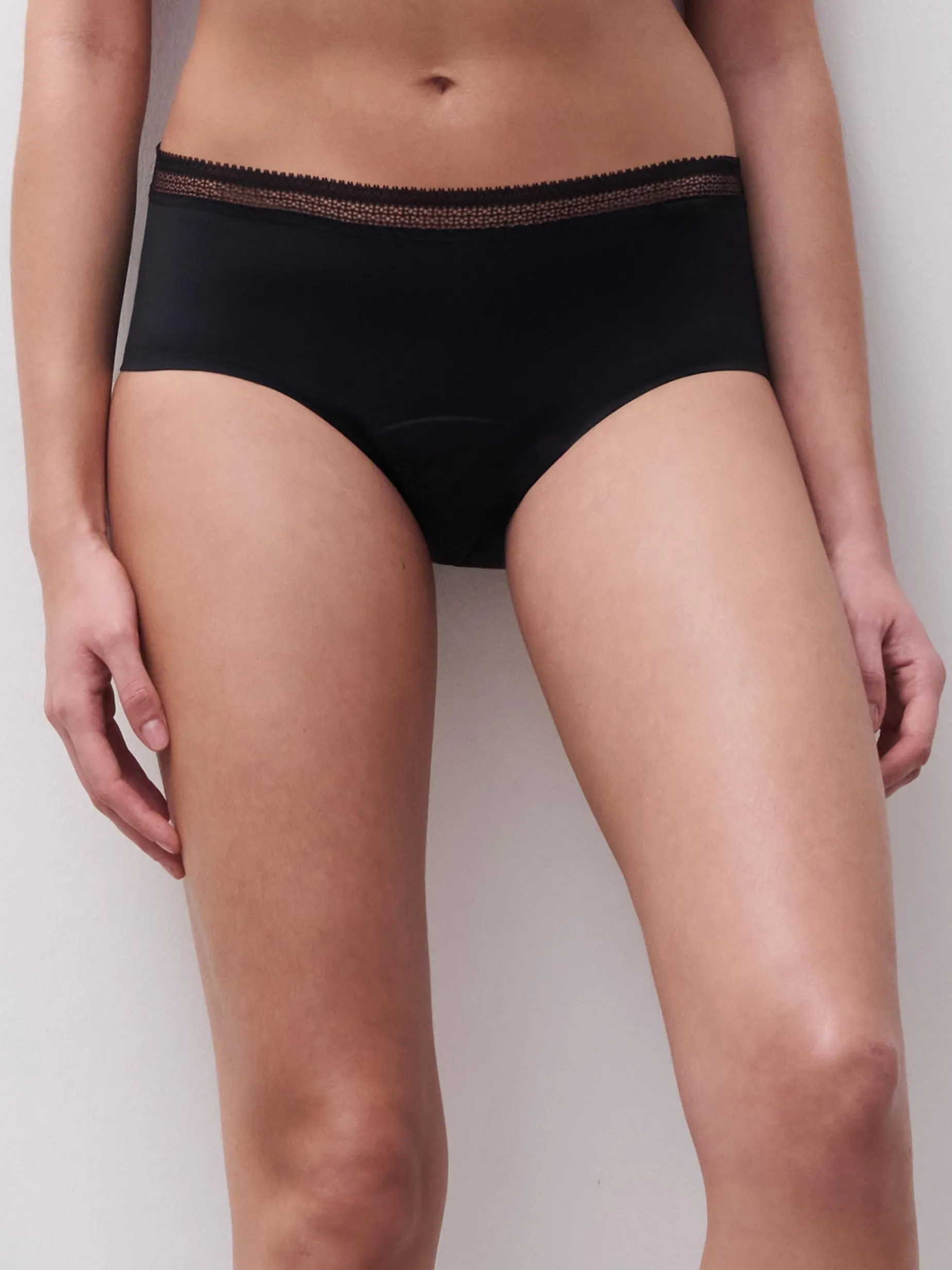 Chantelle Period Panty Graphic Hipster Menstruatieslip - Zwart