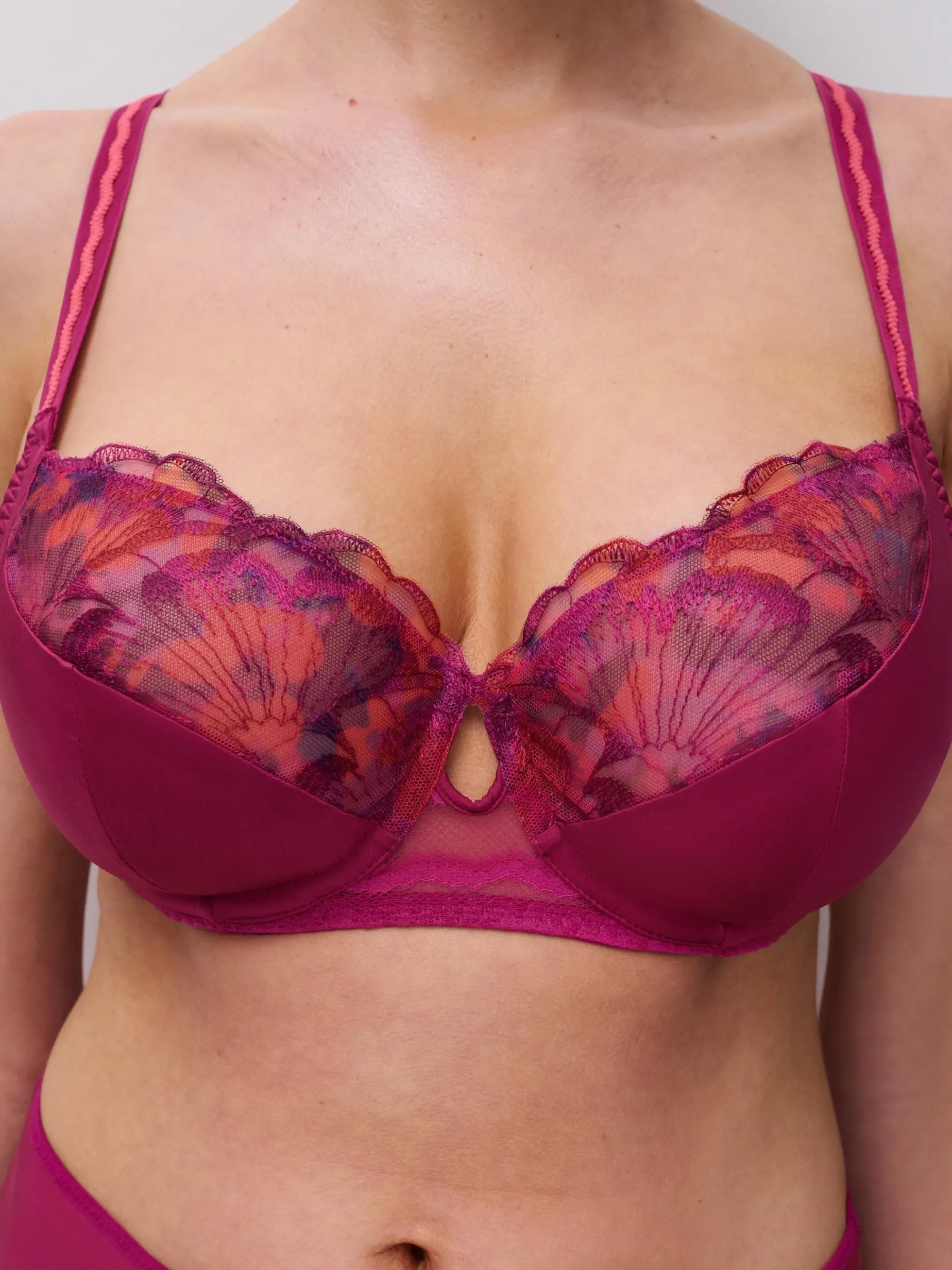 CHANTELLE PULP LILY Niet voorgevormde Beugel BH - Dark Fushia Multico