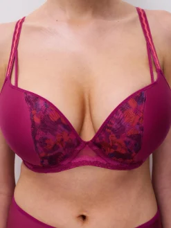 CHANTELLE PULP LILY Push-up BH - Dark Fushia Multico