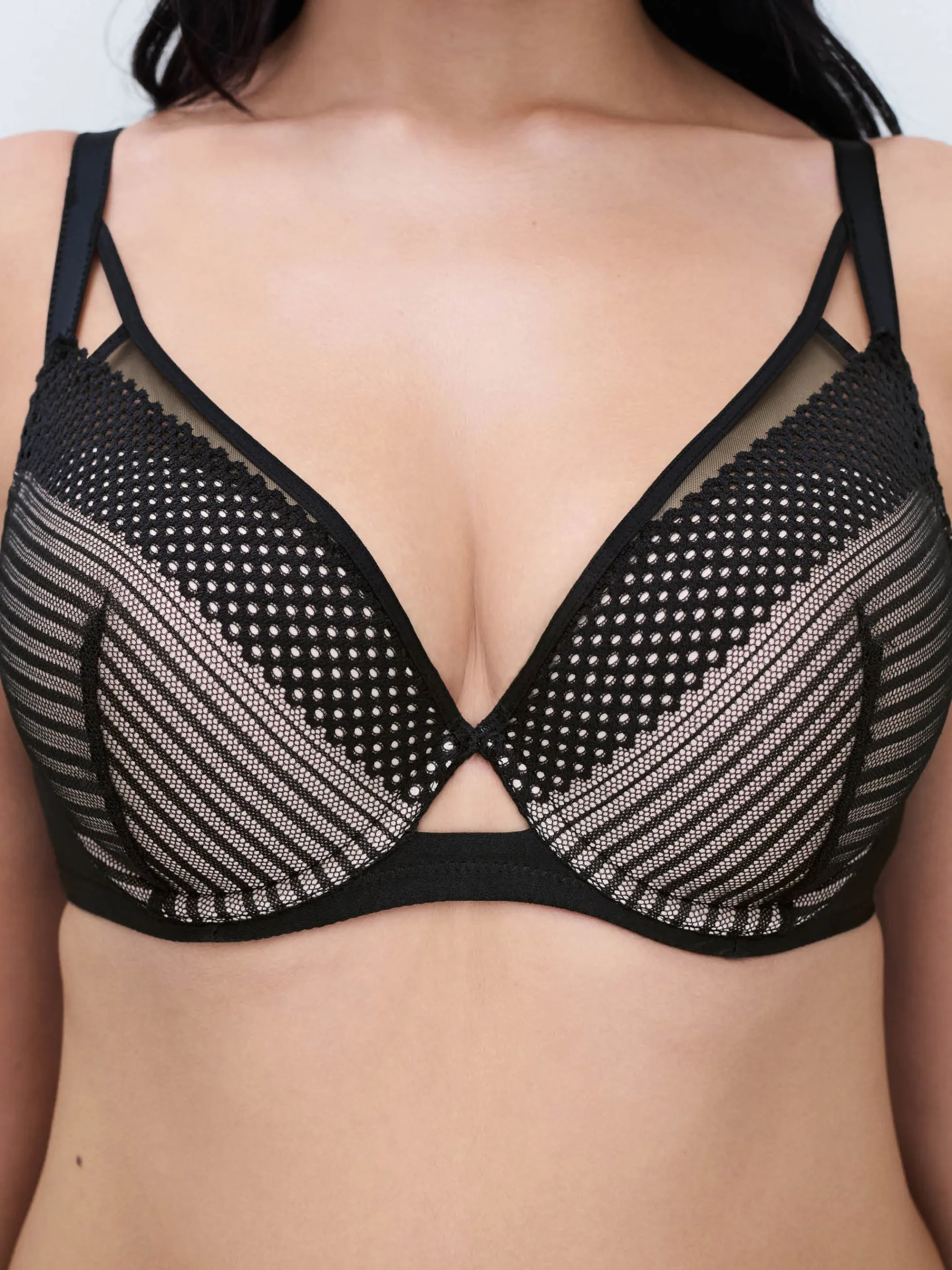 CHANTELLE PULP PLAY Plunge t-shirt BH - Zwart