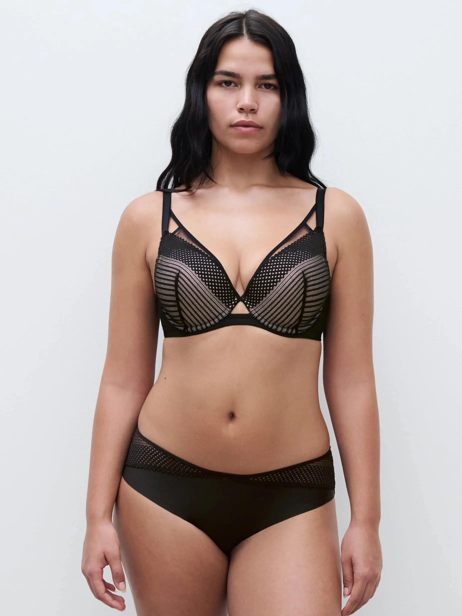 CHANTELLE PULP PLAY Plunge t-shirt BH - Zwart