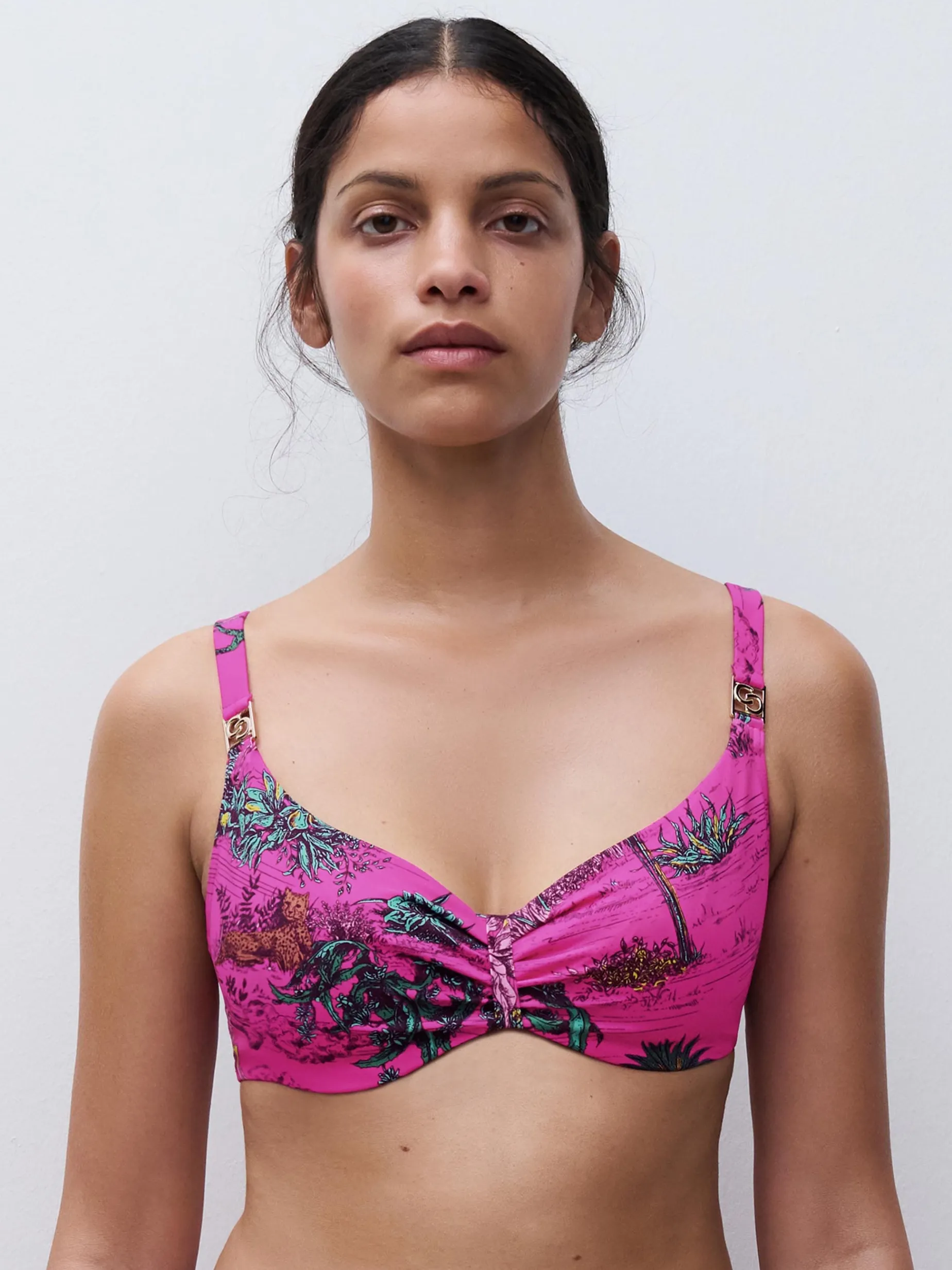 Chantelle SAUVAGE Bikinitop met beugel - Pink Jungle