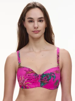 Chantelle SAUVAGE Voorgevormde Bikinitop - Pink Jungle