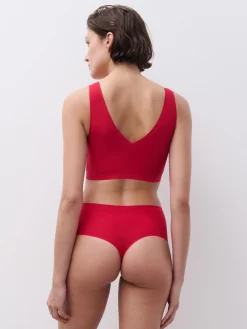 Chantelle Softstretch V-neck top - Poppy Red