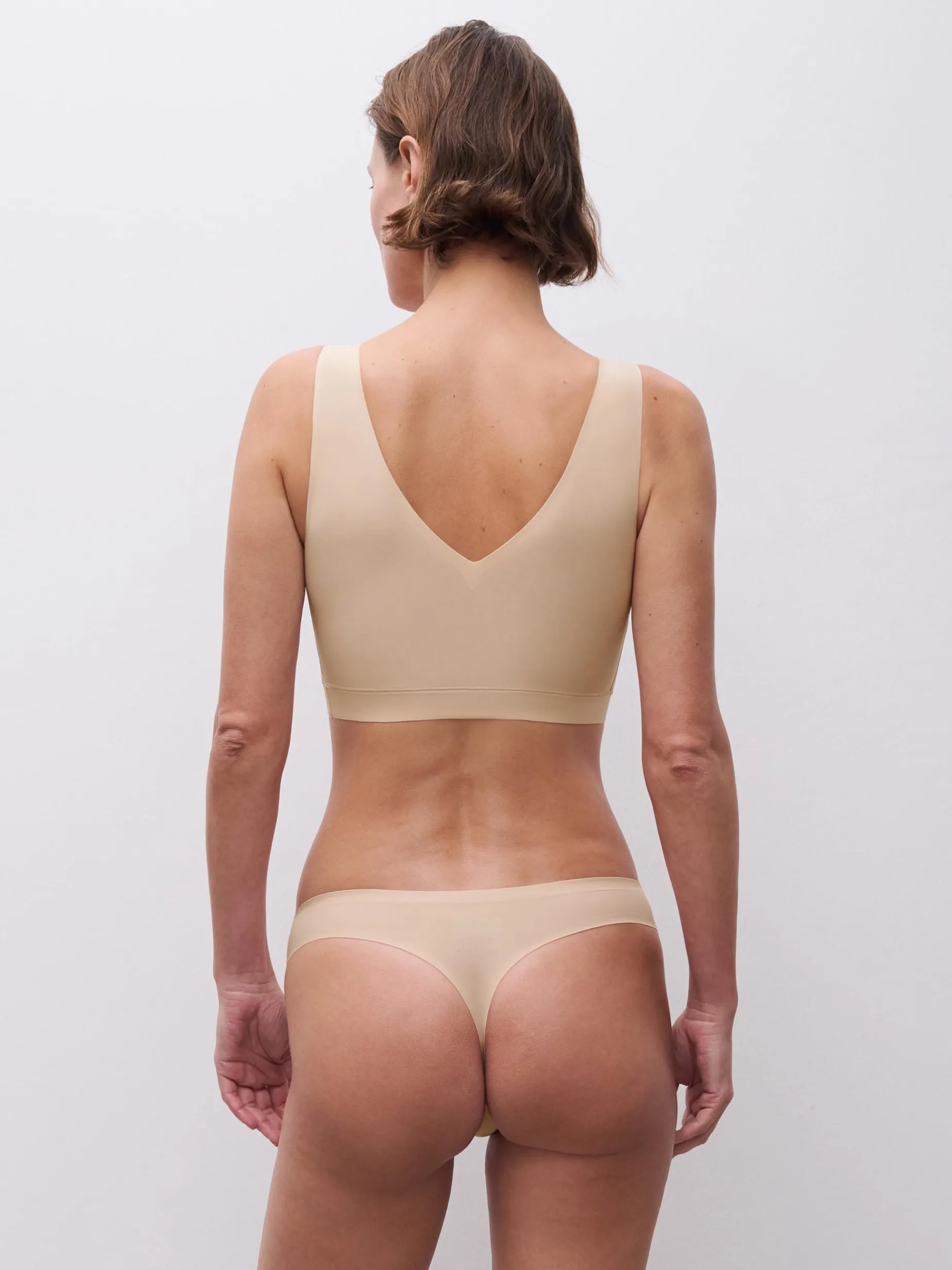 Chantelle Softstretch V-neck top - Goudkleurig Beige