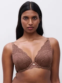 Chantelle Vibe Niet Voorgevormde Beugel BH - Cinnamon Lurex