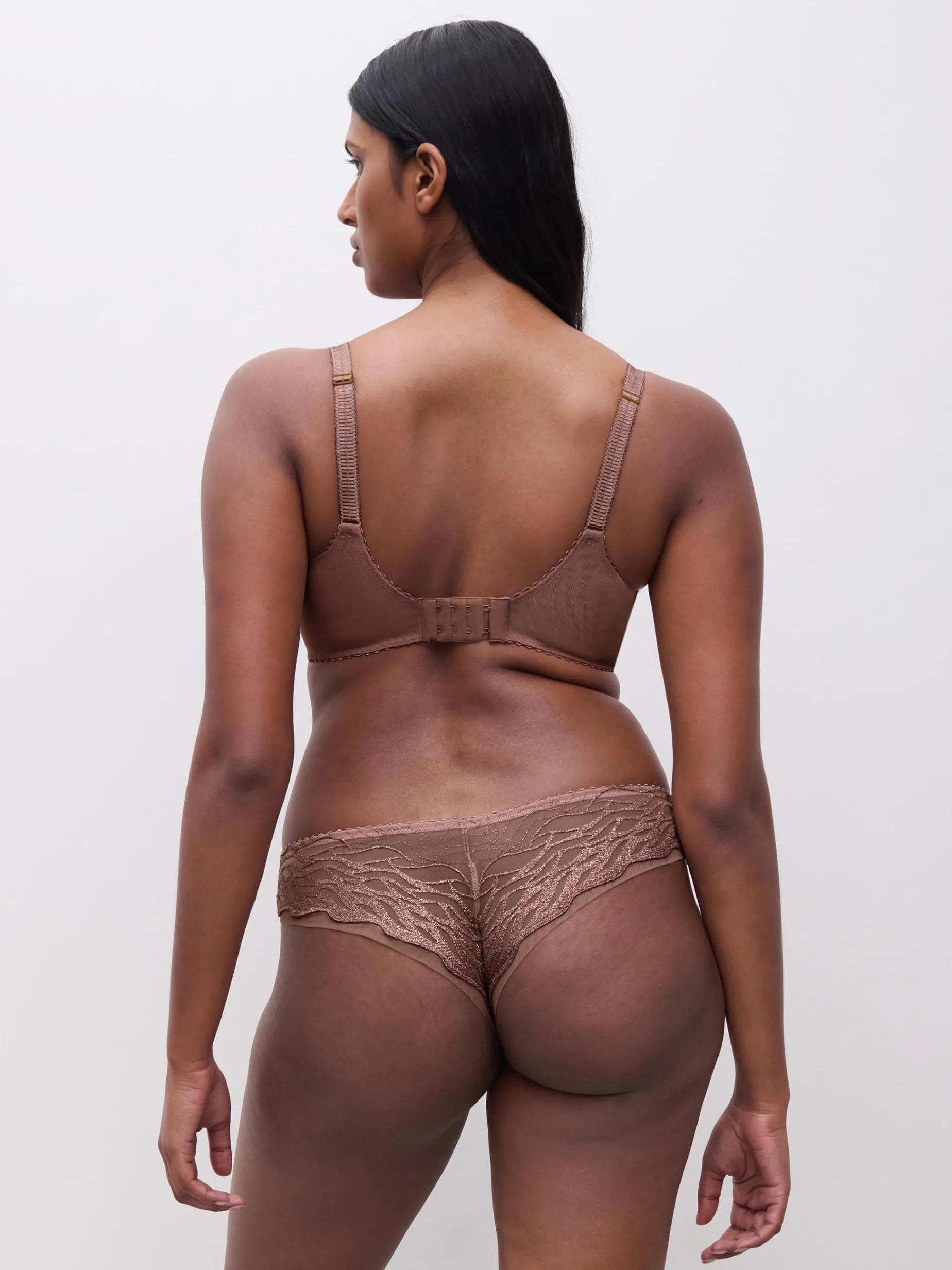 Chantelle Vibe Niet Voorgevormde Beugel BH - Cinnamon Lurex