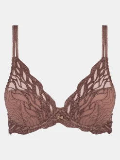 Chantelle Vibe Niet Voorgevormde Beugel BH - Cinnamon Lurex