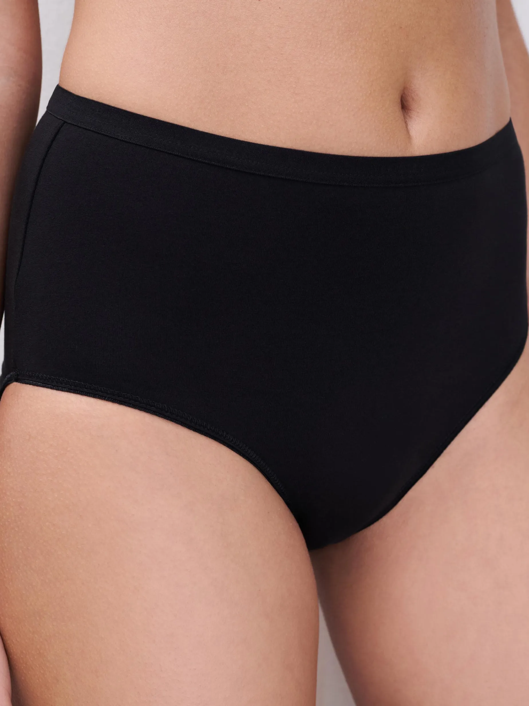 Femilet Basic Cotton Midi - Zwart