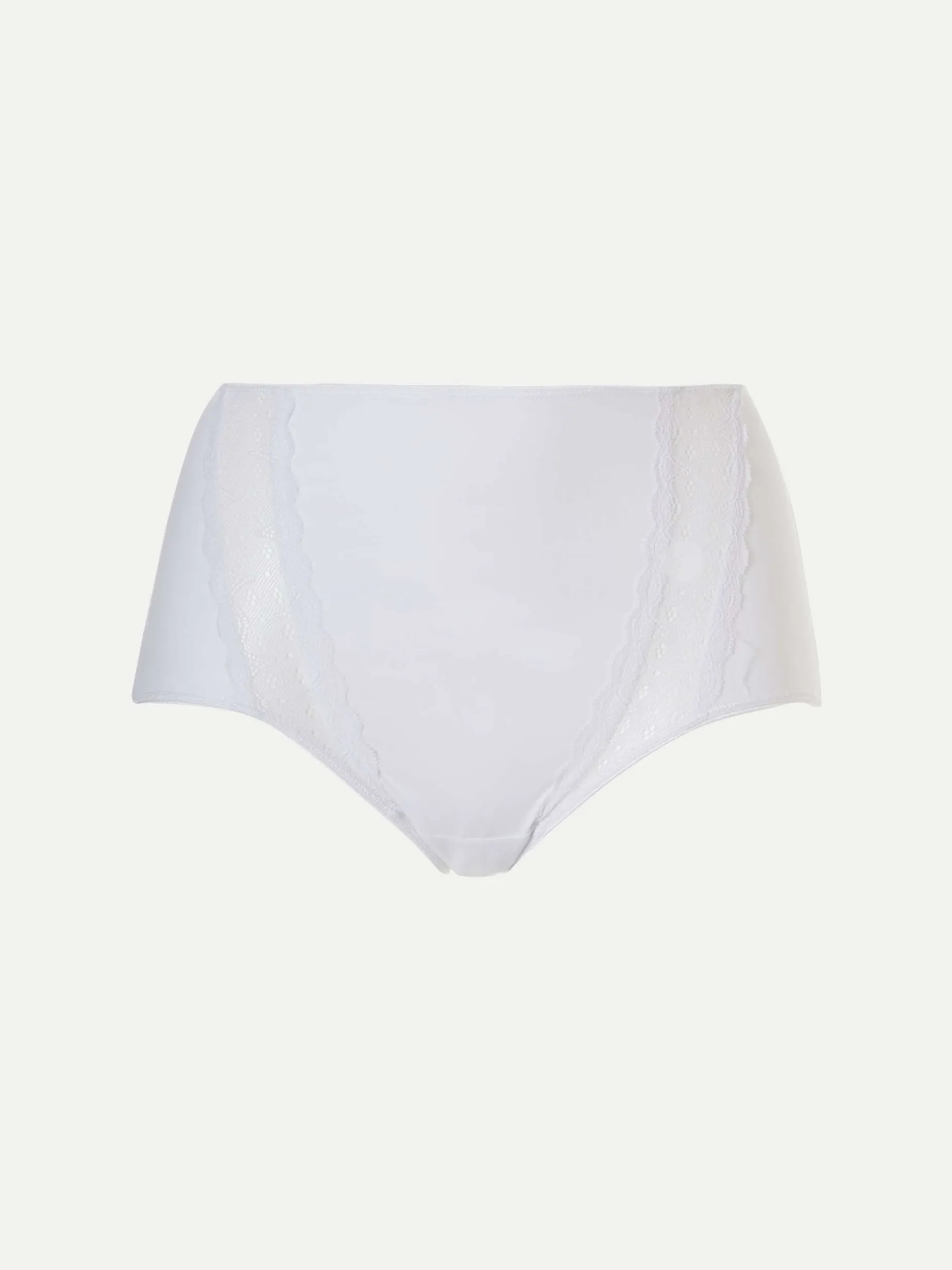 Femilet Basic Lace Hoge Taille Slip Katoen - Wit