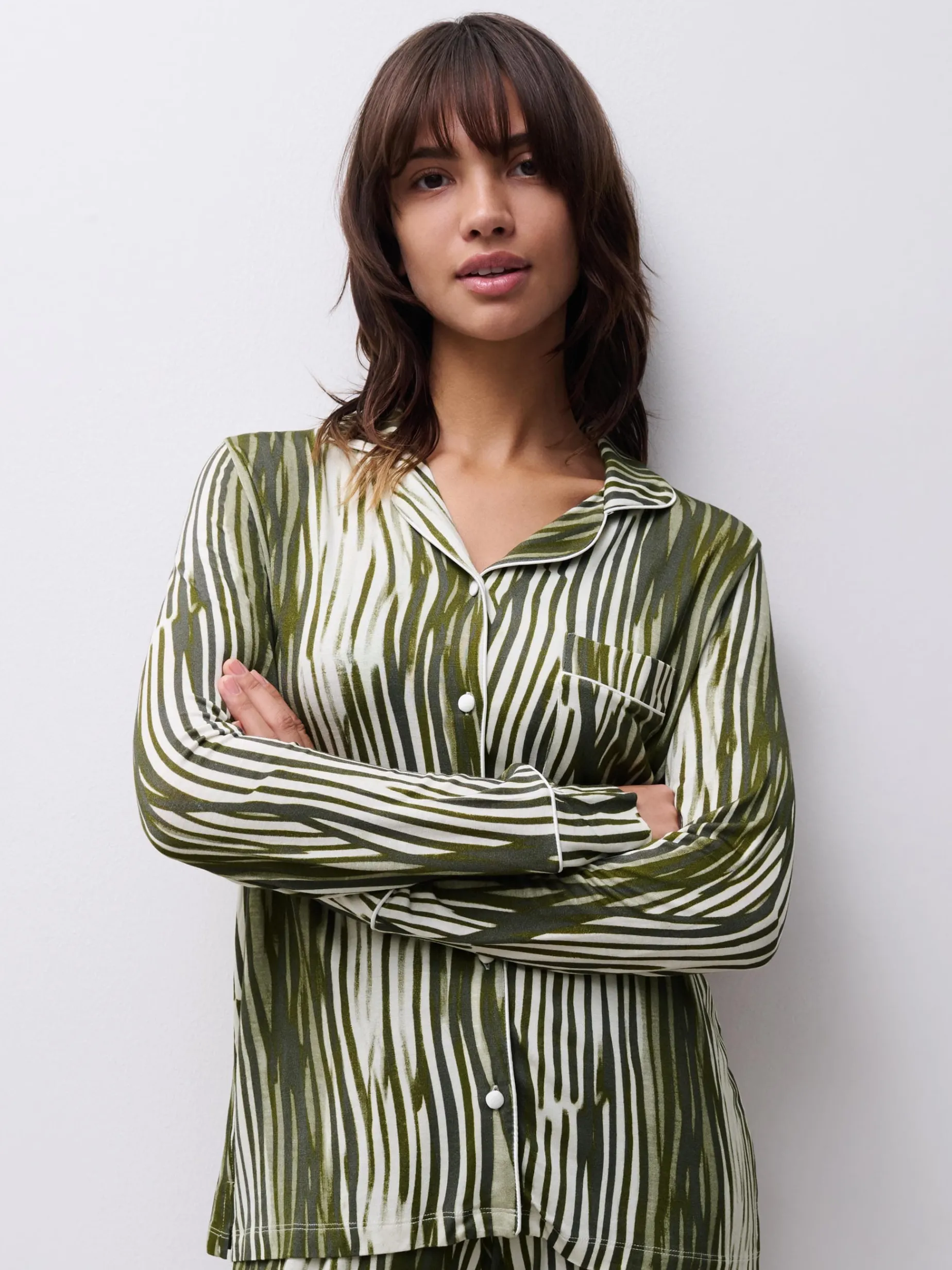 Femilet DAISY Top lange mouw - Green Lines