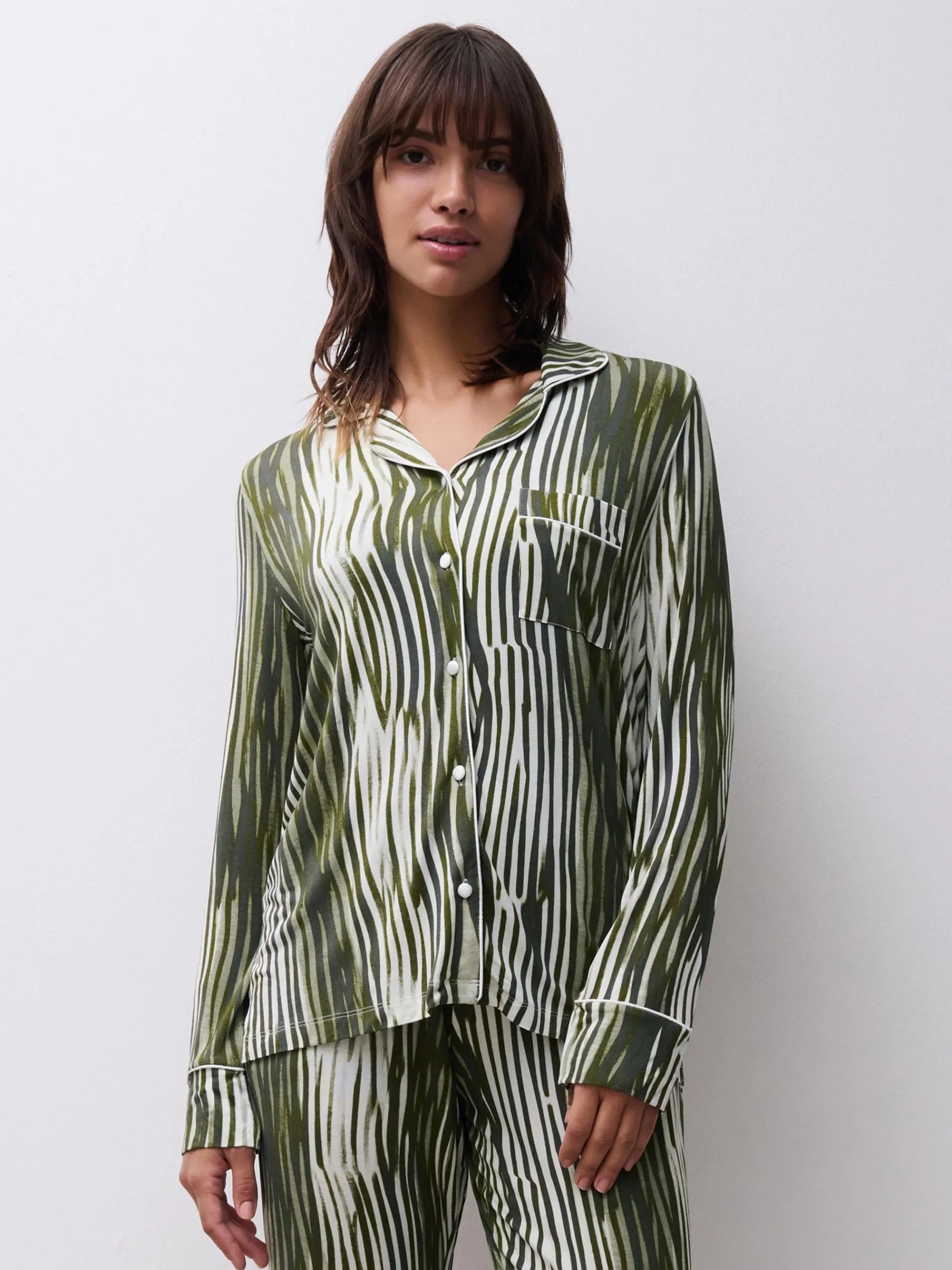 Femilet DAISY Top lange mouw - Green Lines