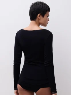 Femilet Juliana Hoge taille slip - 100% Merino wol - Zwart