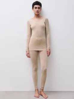 Femilet Juliana Juliana T-shirt Lange mouwen - 100% Merino wol - Heather nude