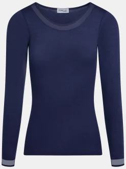 Femilet Juliana Juliana T-shirt Lange mouwen - 100% Merino wol - Donkerblauw