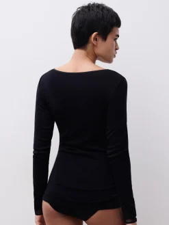 Femilet Juliana T-Shirt Lange mouwen - 100% Merino wol - Zwart