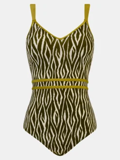 Femilet SIFNOS Beugelloos badpak met softcups - Safari Green