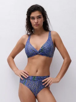 Femilet TAULA Mid bikini broekje - Blue snake