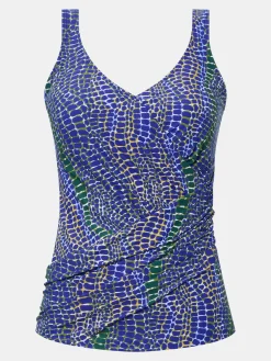 Femilet TAULA Tankini top met softcups - Blue snake