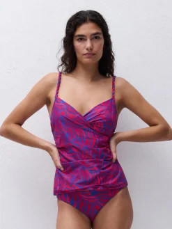 Femilet TIDRA Tankini top met softcups - Berry Jungle