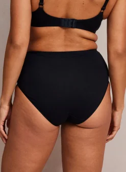 Livera Cotton Hoge Taille Slip Anna - Zwart