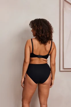 Livera Cotton Hoge Taille Slip Anna - Zwart