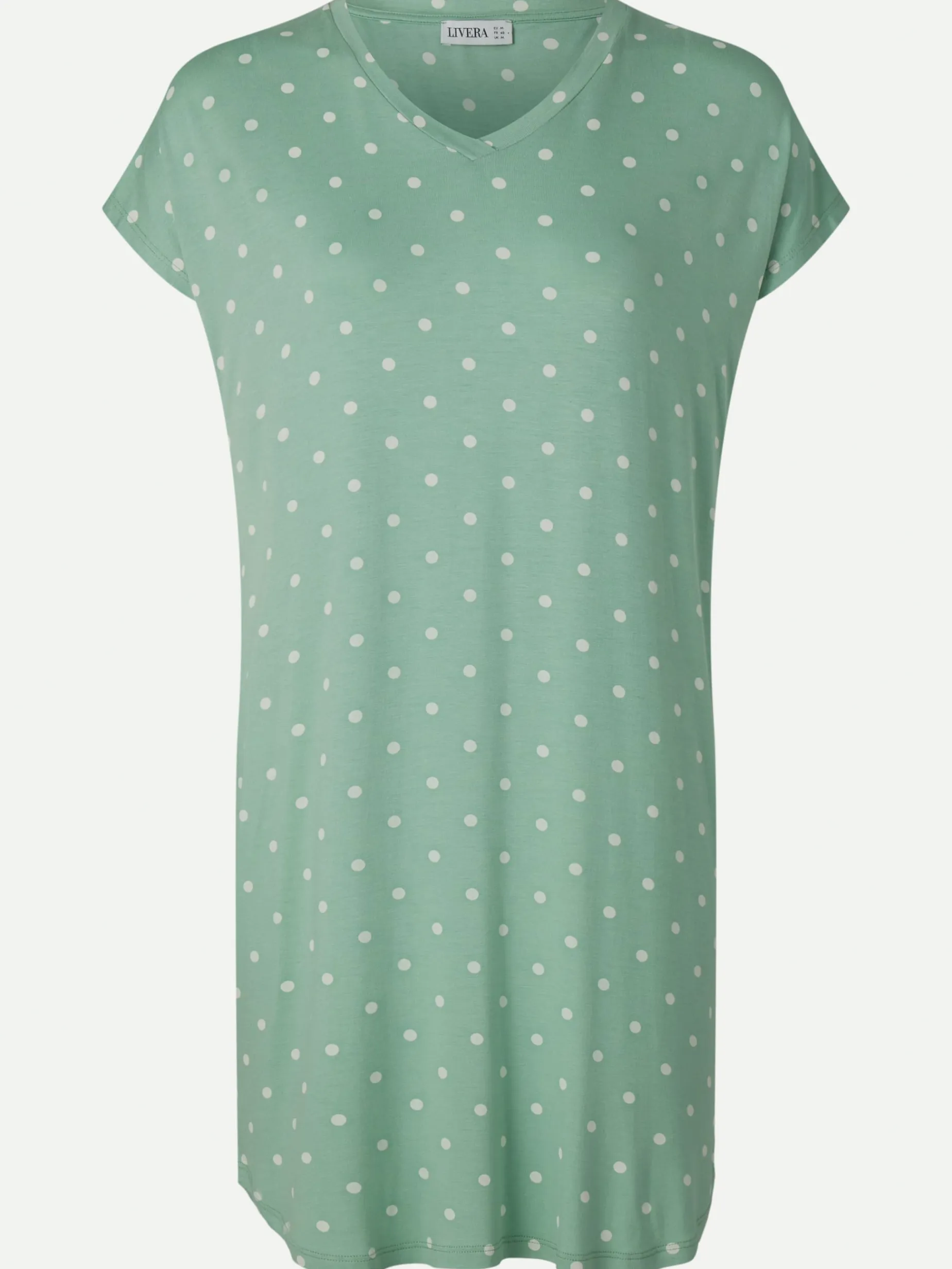 Livera DOTSY Nachthemd korte mouw - Egret Dots