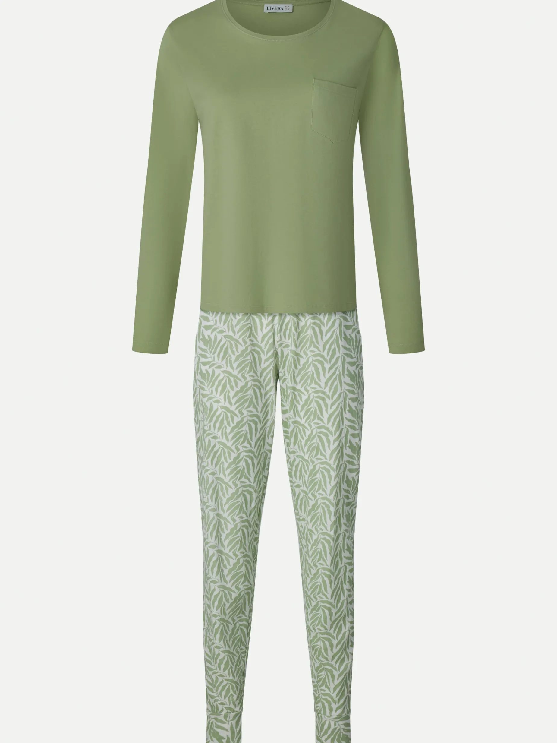 Livera GERDIEN Pyjama set lange mouw - Willow Leaves