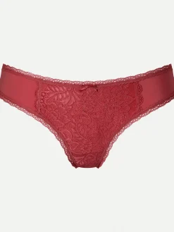 Livera Micro Lace Sasja String - Garnet Rose