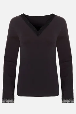 Livera MIRACLE COTTON Top LS - Zwart
