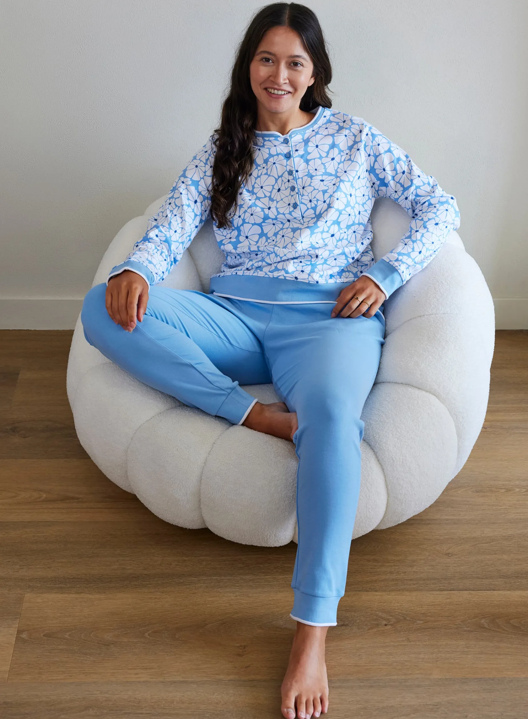 Livera NICOLLE Pyjama lange mouw - Blue Flower