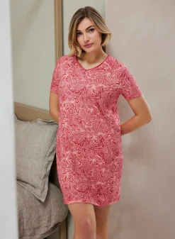 Livera NINA TOUCH Nachthemd korte mouw - Pink Jungle