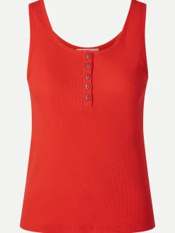 Livera RIBBED ESSENTIALS Singlet - Flame Scarlet