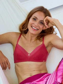 Livera SOFT LACE Bibi Voorgevormde BH zonder beugel - Garnet Rose