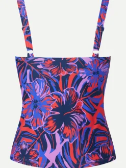 Livera St Tropez Bodine Tankini - Orange hibiscus
