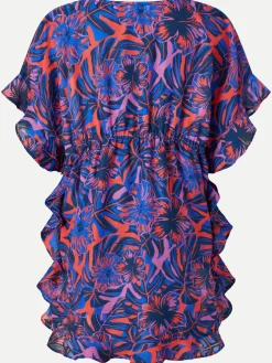 Livera St Tropez Mirre kaftan - Orange hibiscus