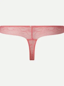 Livera Stripe Lace String - Geranium Pink