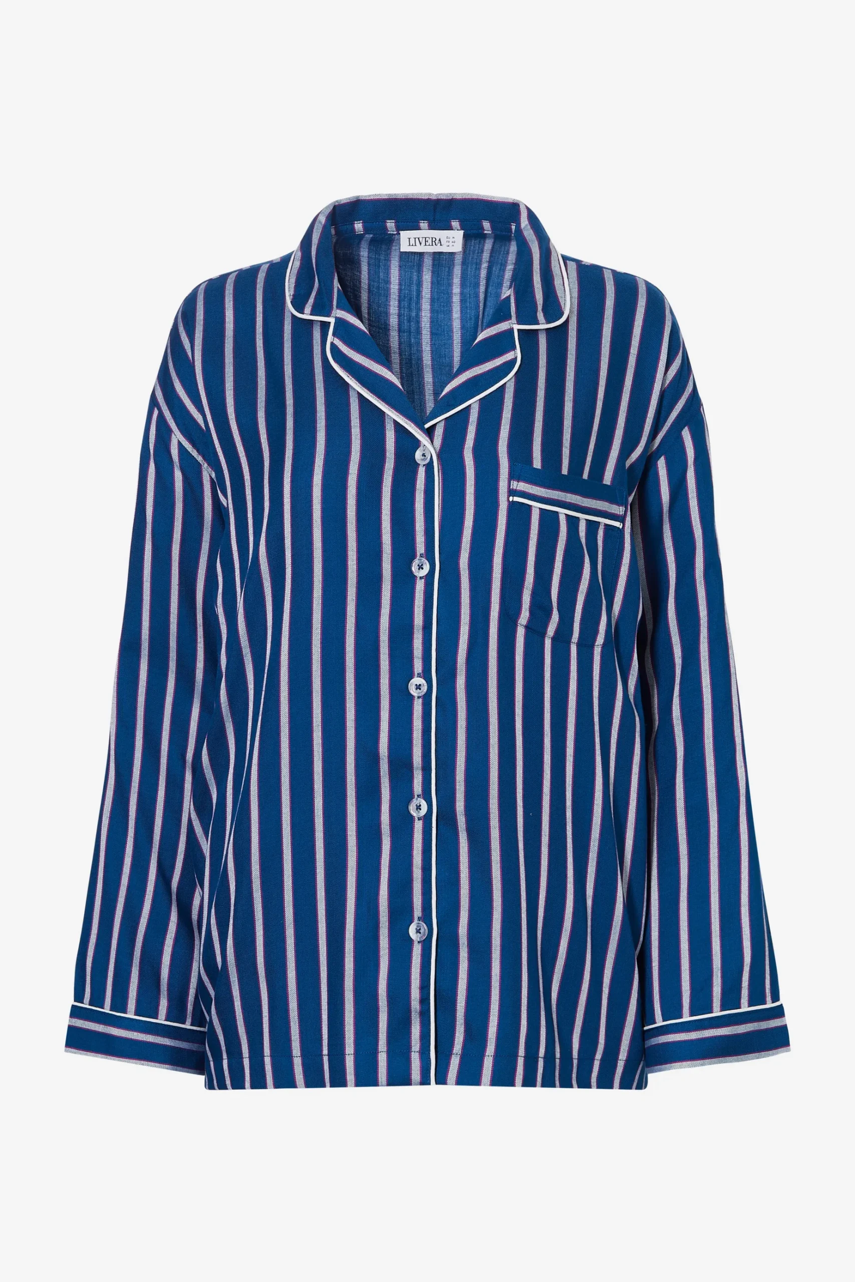 Livera STRIPES Top lange mouw - Egret/Opale